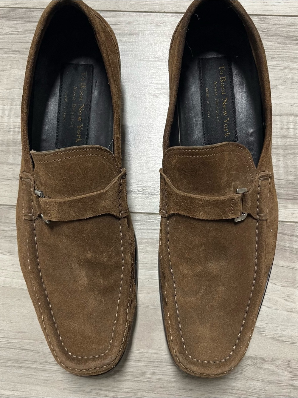 To Boot Brown Suede Penny Loafers - Men's Slip-On